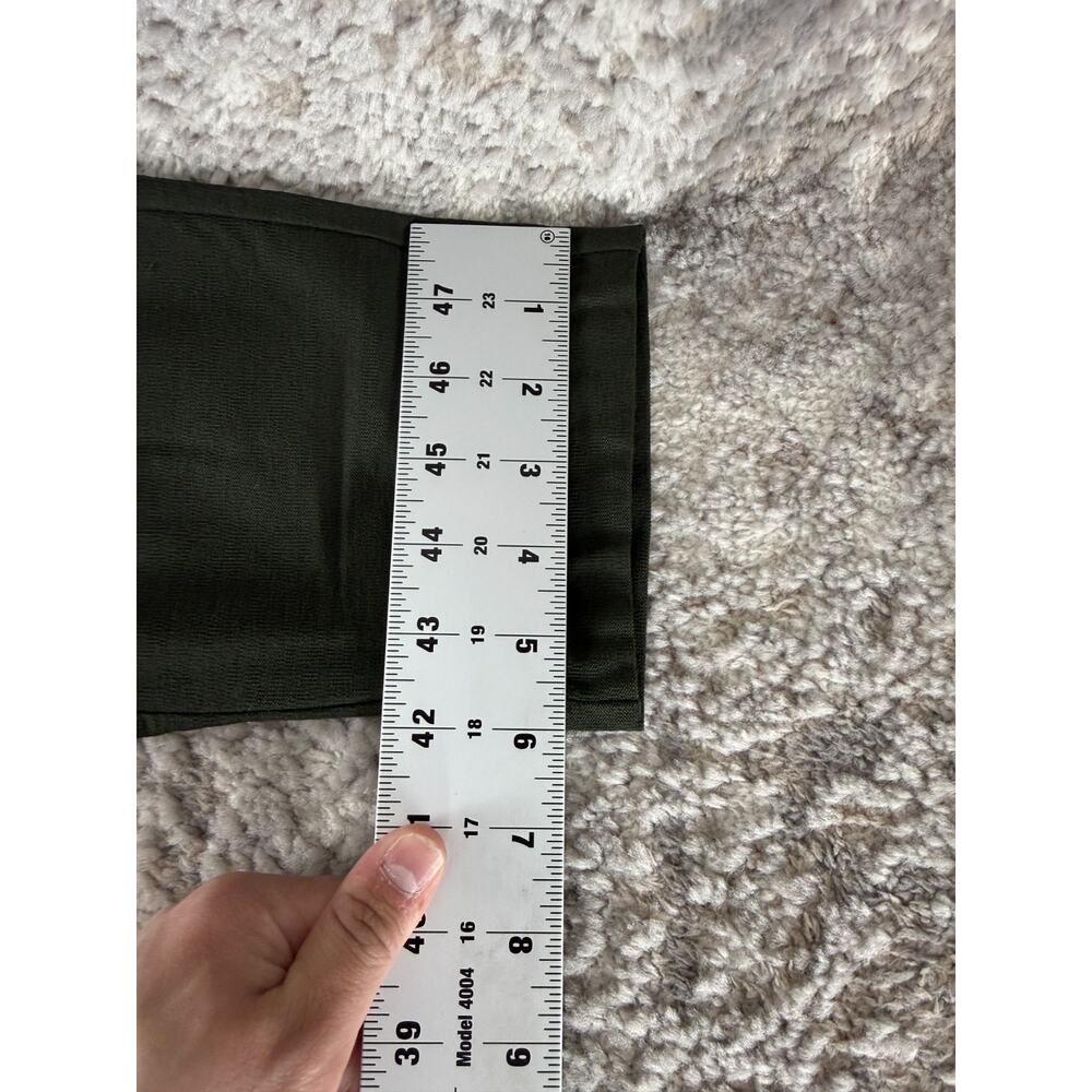 Eileen Fisher Petite Size PP Stretch Minimalist Straight Leg Pants Olive Green - Picture 6 of 9